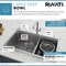 Ruvati 33"x22" Drop-in 60/40 Dbl Topmnt Tight Radius 16Ga SS Ldg Kitchen Sink RVH8035 - alternate 6